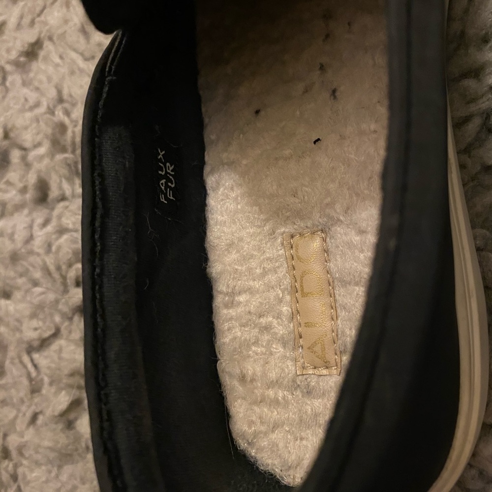 Black and white Aldo slip on sneakers - Picture 2 of 13